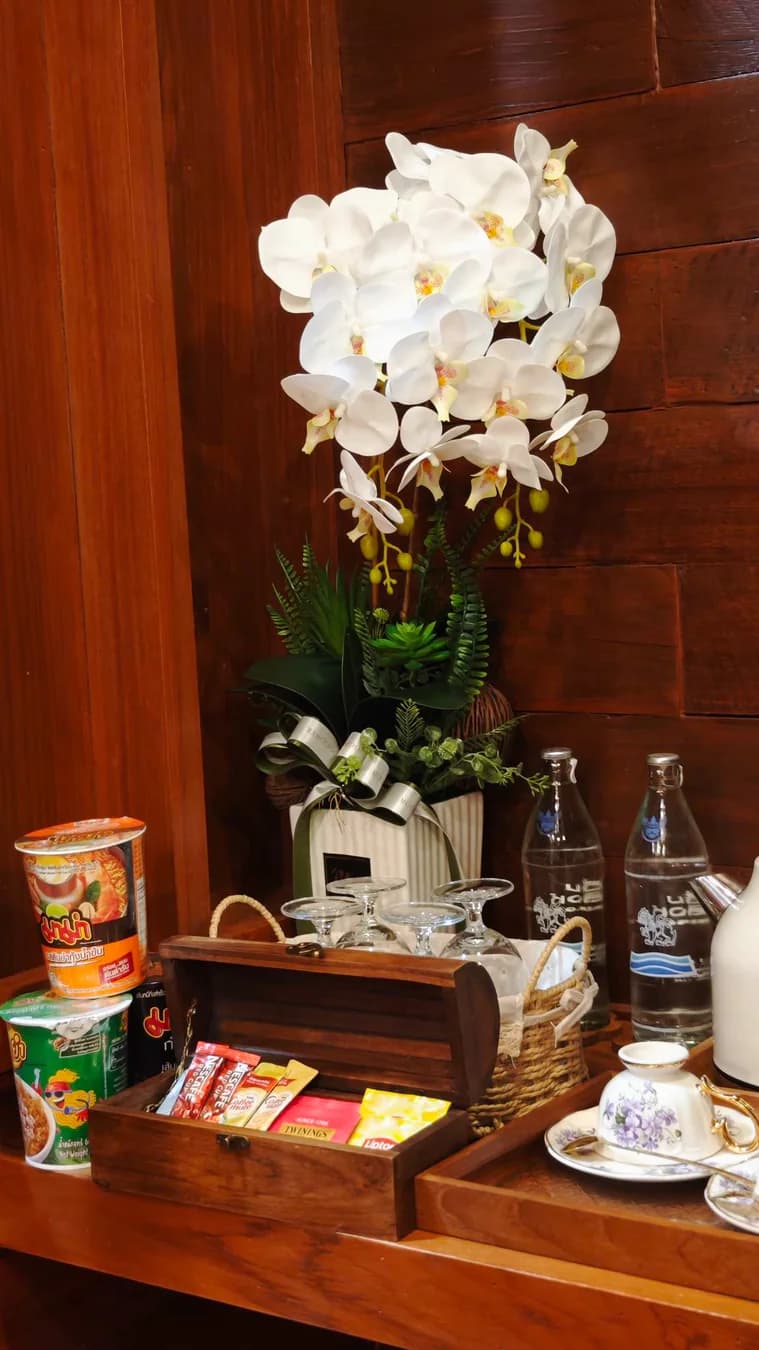 Welcome amenities prepared in the Deluxe Double Room